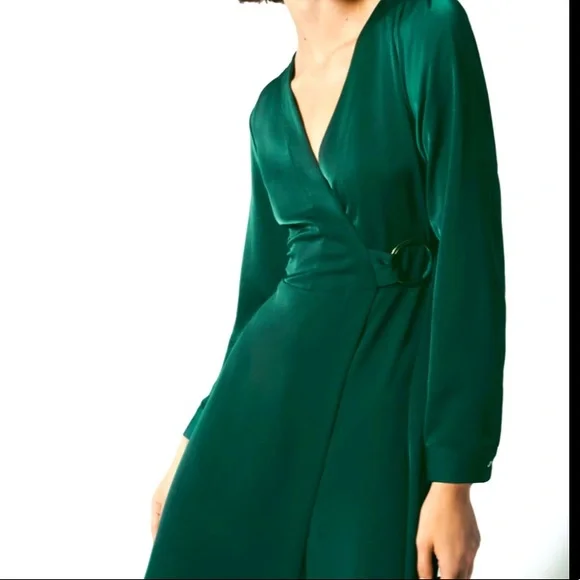 Zara Green Wrap Jumpsuit with a Buckle NWT Zara Green Wrap Jumpsuit with a Buckle NWT